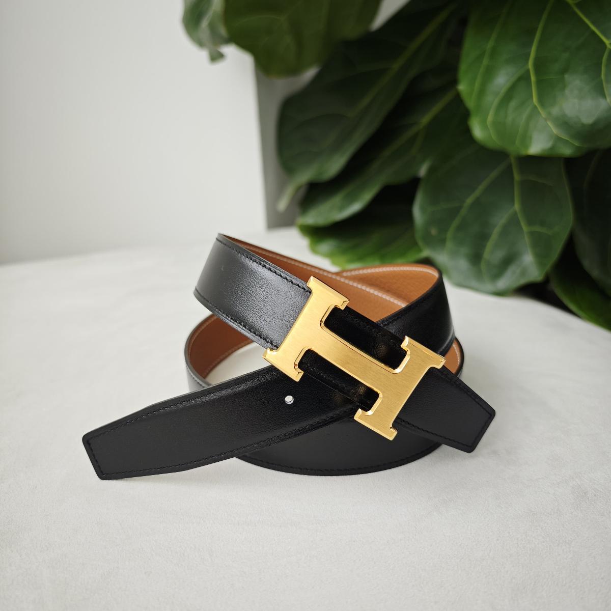 Hermes H Belt Buckle & Reversible Leather Strap 32 mm