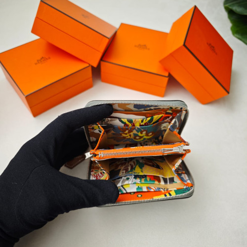 Hermes Silk In Compact Wallet